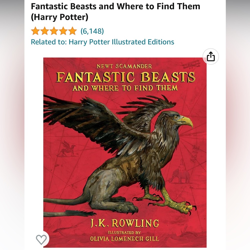 Hardback Fantastic Beasts And Where To Find Them coffee table book